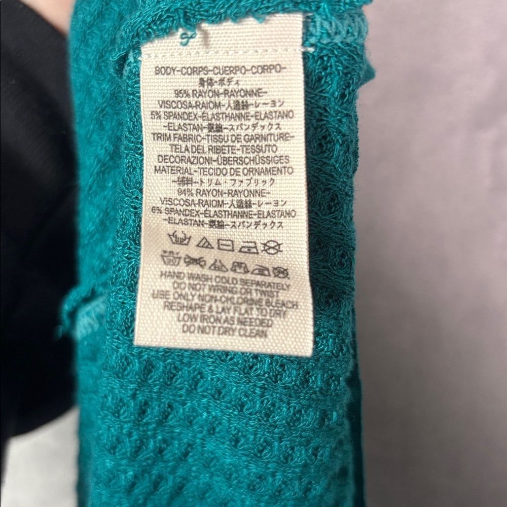 Free People Teal V-Neck Long Sleeve Tunic - Picture 9 of 12